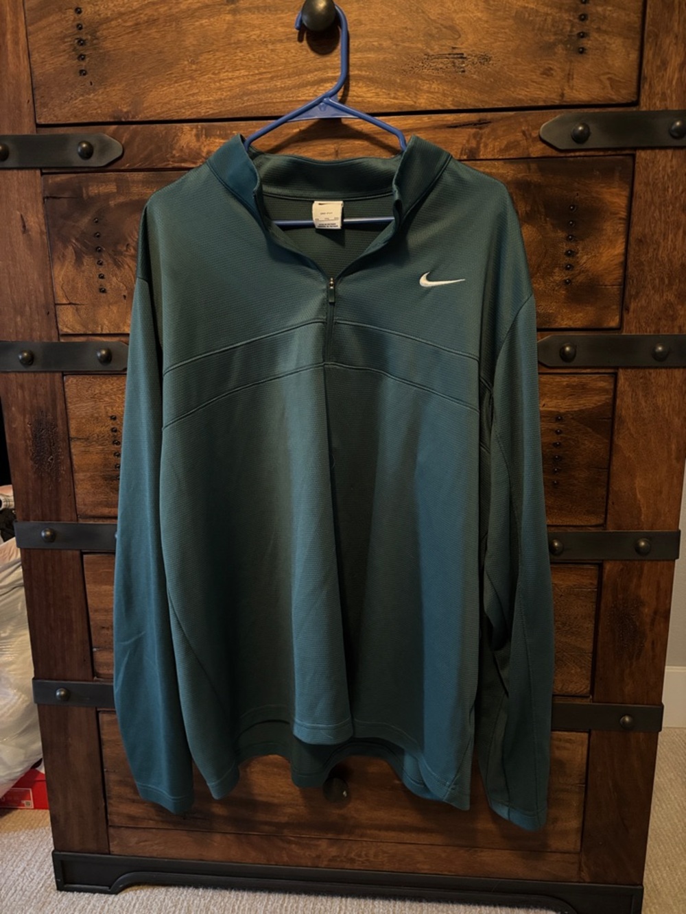 Nike Men’s Dark Teal Quarter-Zip Performance Jacket Size XXL